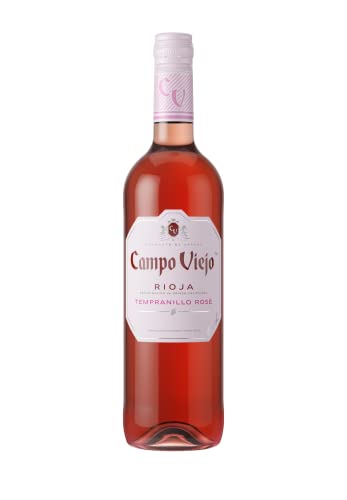 CAMPOVIEJO Tempranillo Rosé Wein – Frischer Rosé mit zart-fruchtigem Geschmack aus Spanien – Weinbox-Set 6 x 0,75 l von CAMPOVIEJO