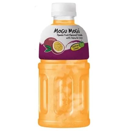 · CANDYBOX · Kohlensäurefreies Getränk Mogu Mogu - Fruchtgeschmack - mit Floating Gelees aus Kokosnusswasser - Asiatische Süßigkeiten - Passionsfrucht mit Nata De Coco - 320ml 1 Stück von · CANDYBOX ·