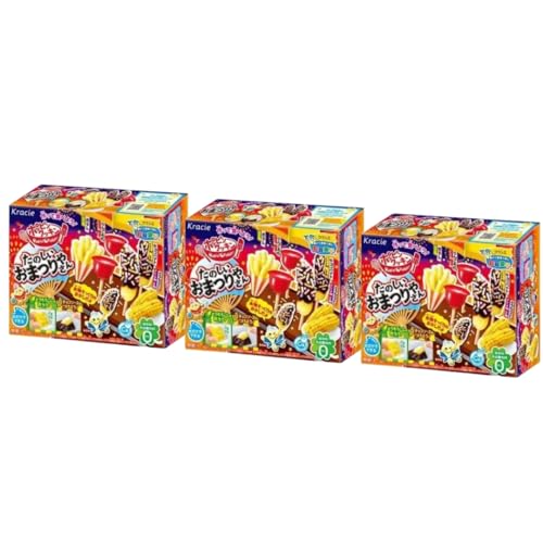 · CANDYBOX · Kracie Popin Cookin Tanoshii Omatsuri Yasan - Süßigkeiten-Kit für Japanische Süßigkeiten - Traditionelles Set zum Selbermachen - Süßigkeiten Set Japan - 24 Gramm 3 Stück von · CANDYBOX ·