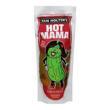 · CANDYBOX · Saure Gurke Van Holten’s Hot Mama Pickle - Gurken im Beutel Sortiment - Probierkollektion - Eingelegte Gewürzgurken - Ausgefallenes Geschenk - Fettfrei, Glutenfrei - 198 Gramm 1 Stück von · CANDYBOX ·