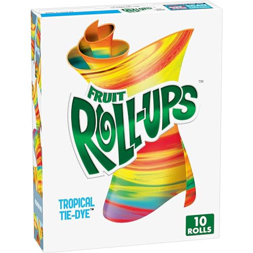 CANDYBOX Betty Crocker Fruit Roll Up Tropical Tie Dye - Frucht-Snacks - Fruchtrollen für Kinder und Erwachsene - Fruchtgummi-Rolle - Fruchtgelees - Geschmack Tropical - 1 Stück, 141g von · CANDYBOX ·