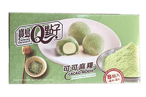 · CANDYBOX · Cacao Mochi Matcha Mochi-Kuchen nach Japanischer Art - Asiatische Süßigkeiten - Süße Reisbällchen mit Matcha-Geschmack und Sahnefüllung - 80 g von · CANDYBOX ·