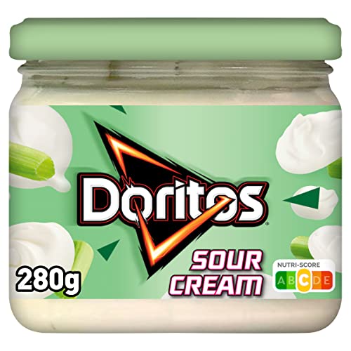 · CANDYBOX · Doritos Salziger Snack aus Amerika für eine Party Treffen mit Freunden Chips Dip Nachos Tortilla Geschmack Sauerrahm 280g von Doritos