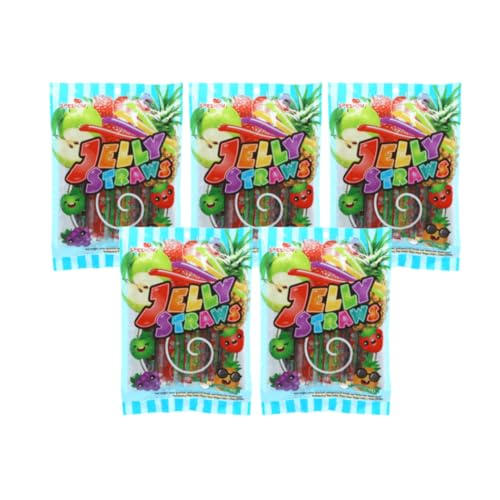 · CANDYBOX · Fruchtgummistäbchen Speshow Jelly Straws - Geleefruchtstreifen – Tik Tok Challenge Long Jellys - Kaubonbon-Stangen - Soft-Kaustangen mit Frucht - 1500 Gramm 5 Stück von · CANDYBOX ·