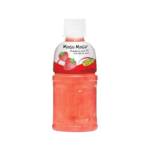 · CANDYBOX · Kohlensäurefreies Getränk Mogu Mogu - Fruchtgeschmack - mit Floating Gelees aus Kokosnusswasser - Asiatische Süßigkeiten - Erdbeere mit Nata De Coco - 320 ml 1 Stück von · CANDYBOX ·