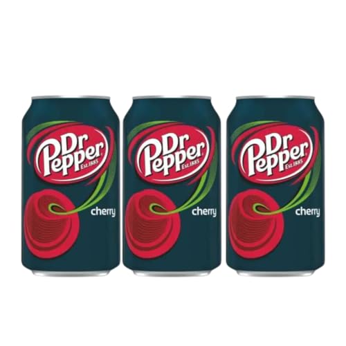 · CANDYBOX · Kohlensäurehaltiges Getränk Dr Pepper - Amerikanische Süßigkeiten - Erfrischungsgetränk - Getränke Dosen - Party Getränke - Geschmack Cherry Soda - 1065ml 3 Stück von · CANDYBOX ·