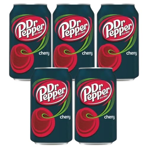 · CANDYBOX · Kohlensäurehaltiges Getränk Dr Pepper - Amerikanische Süßigkeiten - Erfrischungsgetränk - Getränke Dosen - Party Getränke - Geschmack Cherry Soda - 1775ml 5 Stück von · CANDYBOX ·