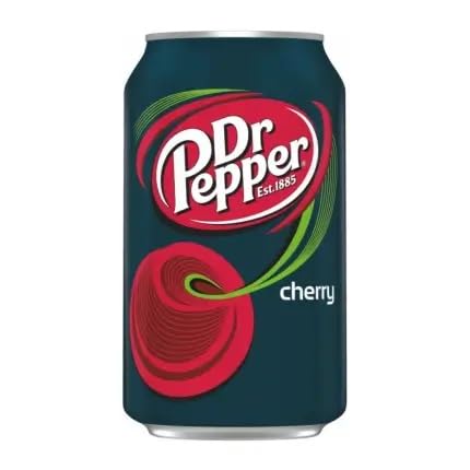 · CANDYBOX · Kohlensäurehaltiges Getränk Dr Pepper - Amerikanische Süßigkeiten - Erfrischungsgetränk - Getränke Dosen - Party Getränke - Geschmack Cherry Soda - 355ml 1 Stück von · CANDYBOX ·