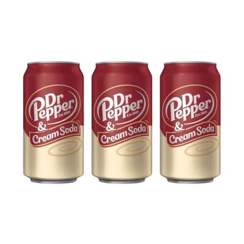· CANDYBOX · Kohlensäurehaltiges Getränk Dr Pepper - Amerikanische Süßigkeiten - Erfrischungsgetränk - Getränke Dosen - Party Getränke - Geschmack Cream Soda - 1065ml 3 Stück von · CANDYBOX ·