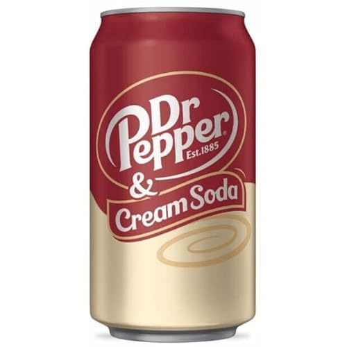 · CANDYBOX · Kohlensäurehaltiges Getränk Dr Pepper - Amerikanische Süßigkeiten - Erfrischungsgetränk - Getränke Dosen - Party Getränke - Geschmack Cream Soda - 355ml 1 Stück von · CANDYBOX ·