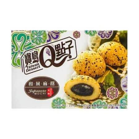 · CANDYBOX · Mochi-Kuchen Taiwan Dessert Sesame Mochi - nach Japanischer Art - Asiatische Süßigkeiten - Süße Reisbällchen - Asiatische Gefüllte Kekse - 210 Gramm 1 Stück von · CANDYBOX ·