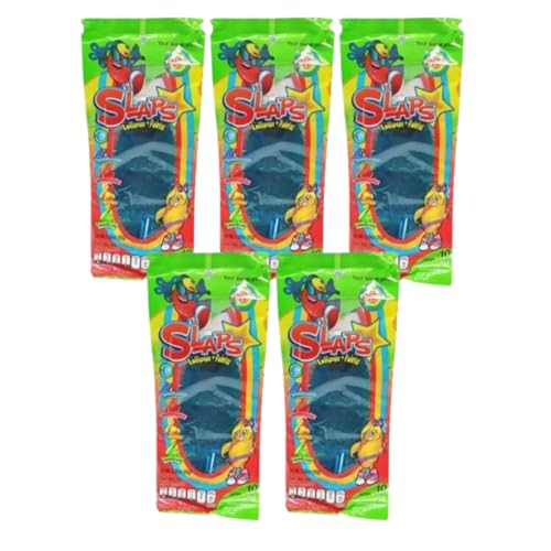 · CANDYBOX · Papierdünner Lutscher Pigui Slaps - Lollipop Frucht-Snacks - Fruchtlutscher für Kinder und Erwachsene - Fruchtlolli - Fruchtgelees - Geschmack Mix mit allen Aromen - 475 Gramm 5 Stück von · CANDYBOX ·