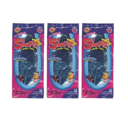 · CANDYBOX · Papierdünner Lutscher Pigui Slaps - Lollipop Frucht-Snacks - Fruchtlutscher für Kinder und Erwachsene - Fruchtlolli - Fruchtgelees - Geschmack Tamarind Blue - 285 Gramm 3 Stück von · CANDYBOX ·