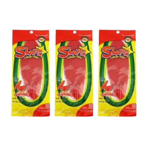 · CANDYBOX · Papierdünner Lutscher Pigui Slaps - Lollipop Frucht-Snacks - Fruchtlutscher für Kinder und Erwachsene - Fruchtlolli - Fruchtgelees - Geschmack Watermelon - 285 Gramm 3 Stück von · CANDYBOX ·