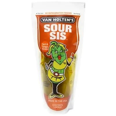 · CANDYBOX · Saure Gurke Van Holten’s Sour Sis Pickle - Gurken im Beutel Sortiment - Probierkollektion - Eingelegte Gewürzgurken - Ausgefallenes Geschenk - Glutenfrei - 196 Gramm 1 Stück von · CANDYBOX ·
