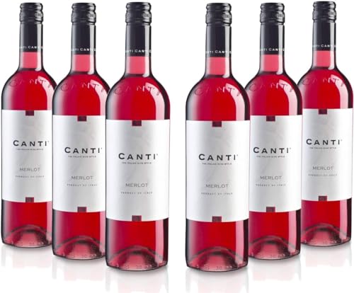 Canti - Merlot italienischer Rosé Wein, sanfter Geschmack mit kräftiger Fruchtigkeit, 6x750 ml Canti - Merlot italienischer Rosé Wein, sanfter Geschmack mit kräftiger Fruchtigkeit, 6x750 ml von CANTI