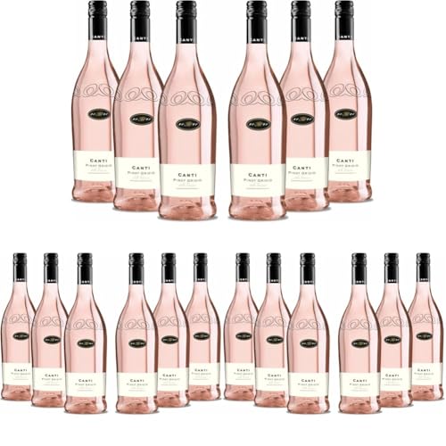 Canti - Pinot Grigio delle Venezie D.O.C., italienischer Rosé Wein, frisches Pfirsicharoma mit lebendigen beeren und Steinobstgeschmack, 6x750 ml (Packung mit 3) von CANTI