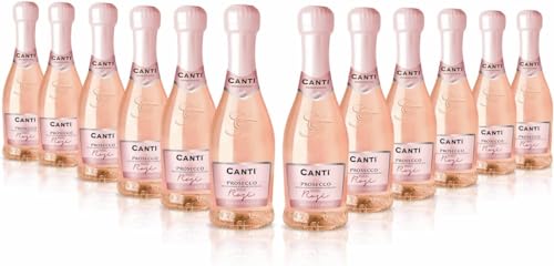 Canti - Prosecco D.O.C. Millesimato, Rosé sekt extra Trocken, italienische Glera und Pinot Noir Rebsorten aus Veneto, frischer und süßer Geschmack, 12x200 ml von CANTI
