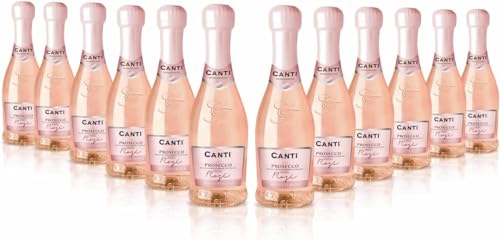 Canti Prosecco D.O.C. Rosè Millesimato Baby - trocken - Schaumwein Italien Wein Prosecco (12 x 0.20 l) von CANTI