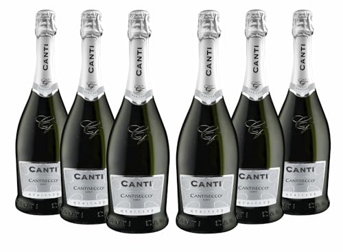 Canti Secco - Cuvèe, trockener Weißwein 10,5%, italienische Rebsort Glera aus Venetien, fruchtiger und blumiger Geschmack, 6x750 ml von CANTI