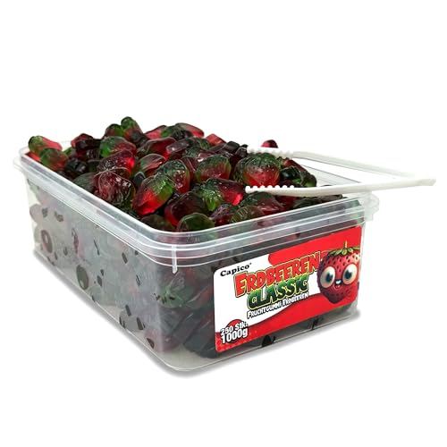 Capico Erdbeeren Classic Fruchtgummi (1000g) in Dose, Halal von CAPICO
