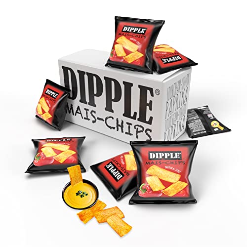 Dipple Mais-Chips Paprika Style - Knusprig & würzig (36x20g) von CAPICO