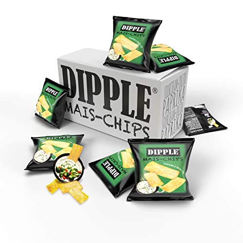 Dipple Mais-Chips Sour Cream & Onion Style - Knusprig & würzig (36x20g) Wurfmaterial von CAPICO