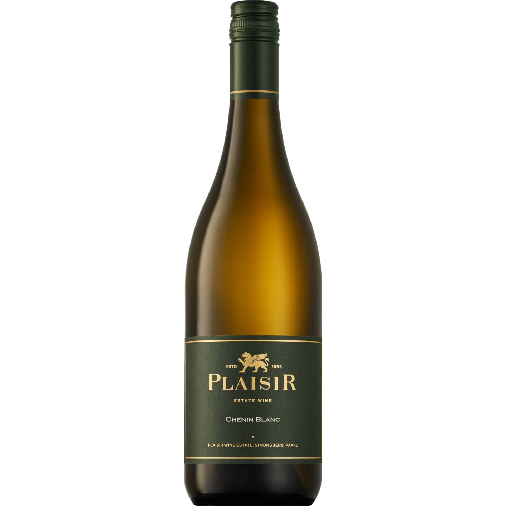 Plaisir Chenin Blanc, WO Simonsberg-Paarl, Western Cape, 2022, Weißwein von CAPREO GmbH- Gildeweg 10- 46562 Voerde- DE / Plaisir, R 45, 7670 Simondium, ZA