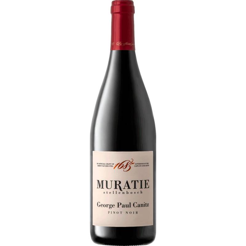 Muratie George Paul Canitz Pinot Noir, WO Stellenbosch, Western Cape, 2020, Rotwein von CAPREO GmbH- Gildeweg 10- 46562 Voerde- Deutschland / Muratie, Knorhoek Rd, 7605 Koelenhof, Südafrika