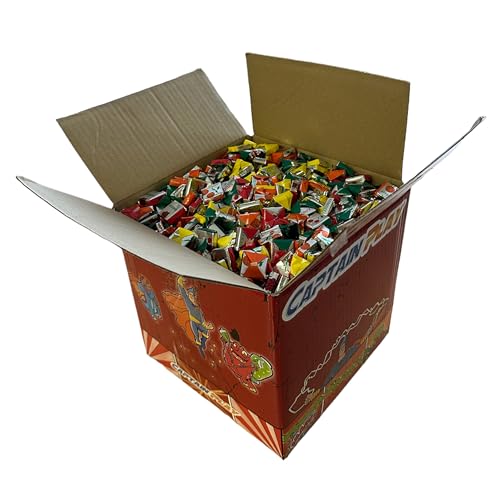 CAPTAIN PLAY Fruchtkaramellen 5kg, Karneval Wurfmaterial, Fruchtbonbons in Einzelverpackung, Süßigkeiten Großpackungen von CAPTAIN PLAY