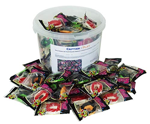 CAPTAIN PLAY | Halloween Candy | Trolli Dracula Gebisse Zähne aus Fruchtgummi in Einzelverpackung | 67 Stück Halloween Süßigkeiten CAPTAIN PLAY | Halloween Candy | Trolli Dracula Gebisse Zähne aus Fruchtgummi in Einzelverpackung | 67 Stück Halloween Süßigkeiten von CAPTAIN PLAY