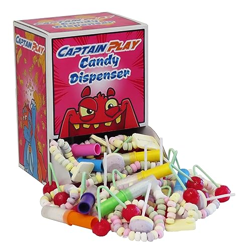 CAPTAIN PLAY Retro Süßigkeiten Candy Dispenser Retro Box mit 600g Nostalgie in Einzelverpackung von CAPTAIN PLAY