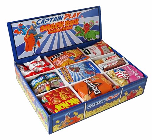 CAPTAIN PLAY | Snack Box Cinema Edition mit Schokoriegeln, süßen und salzigen Snacks | 2,2 kg Süßigkeiten Mix von CAPTAIN PLAY