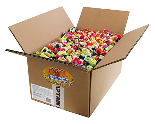 CAPTAIN PLAY Toffee Mix, 6kg Karnevals Bonbons, Wurfmaterial Karneval, Bonbons Großpackung mit ca. 880 Teilen in Einzelverpackung von CAPTAIN PLAY