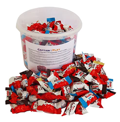 Party Bucket mit Ferrero Kinder Minis in Einzelverpackung, 1er Pack (1 x 966g) von CAPTAIN PLAY