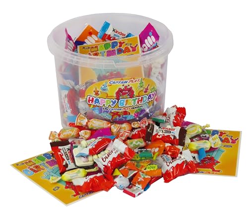 Süßigkeiten – Mix Party Box 200-teilig, für Kindergeburtstag mit 6 Kinder, 1er Pack (1 x 1 kg) von CAPTAIN PLAY