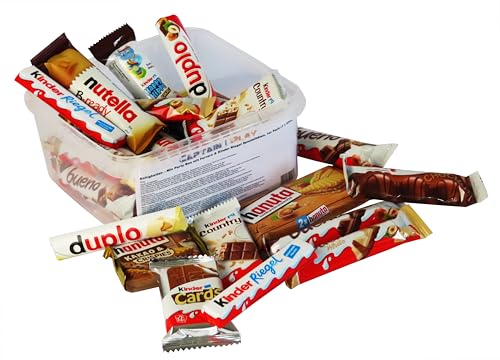 Süßigkeiten – Mix Party Box mit Ferrero Kinder, Duplo & Hanuta Spezialitäten, 1er Pack (1 x 620g) von CAPTAIN PLAY