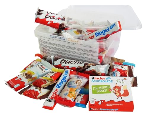 Süßigkeiten – Mix Party Box mit Ferrero Kinder Spezialitäten, 1er Pack (1 x 730g) von CAPTAIN PLAY