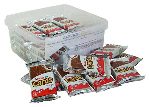 Süßigkeiten Party Box mit Ferrero Kinder Cards in Einzelverpackung, 1er Pack (1 x 768g) von CAPTAIN PLAY