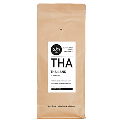 CAPTN Coffee THAILAND Filterkaffee, ganze Bohne 1kg | Mittelkräftig, Blumige Säure, Leichte Beere | 100% Arabica [Direkthandel] von CAPTN Coffee