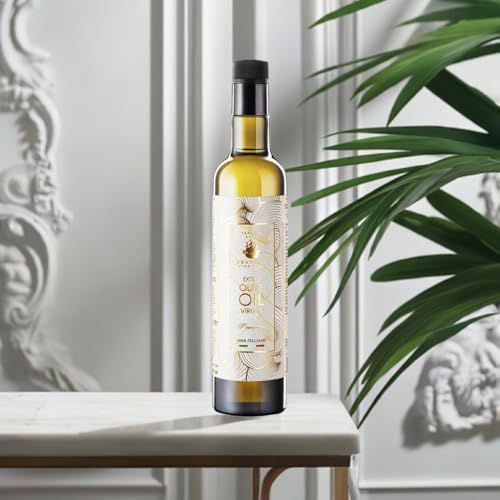 CARAVELLA FINE FOOD Natives Olivenöl Extra Premium 500 ml – Italienisch Kaltgepresst Frische Ernte reich an Polyphenolen Mild & Fruchtig für Spaghetti Meeresfrüchte Carpaccio Pizza - Feinkost Geschenk von CARAVELLA FINE FOOD