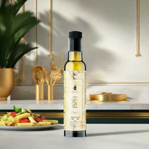 Caravella Extra Natives Olivenöl Premium 250 ml - 100% italienisch - Premium Gourmet - Kälteextraktion - Hoher Gehalt an Polyphenolen und Antioxidantien - Frische Ernte 2024 Ölkampagne von CARAVELLA FINE FOOD