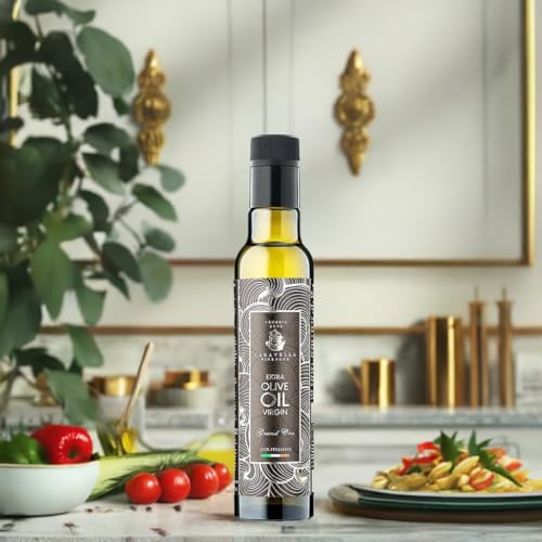 Caravella Fine Food - Olivenöl Extra Natives Grand Cru Olio EVOO Extravergine 250 ml, 100% italienisch, exklusive Gourmet-Kollektion, kalte Extraktion, reich an Polyphenolen und Antioxidantien von CARAVELLA FINE FOOD