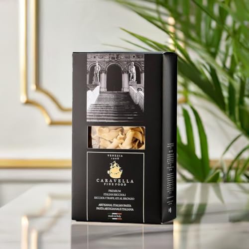 Caravella Fine Food - Pack x 6 (3 kg) – Italienische Riccioli Pasta 500 g – Exklusive Venedig-Kollektion – 100% italienische, Bronze gezogene – Premium-Qualität (500 g x 6 (3 kg)) von CARAVELLA FINE FOOD