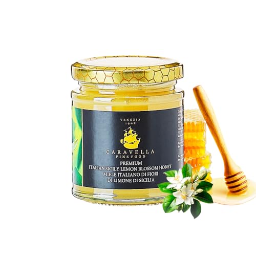 Caravella Fine Food Zitronenblütenhonig 250 g | Cremige Zitrusgeschmack Hellgolden | Italienischer Roher nicht pasteurisierter Ungefilterter | Ideal für Tee Desserts Käseplatten und Frühstück Caravella Fine Food Zitronenblütenhonig 250 g | Cremige Zitrusgeschmack Hellgolden | Italienischer Roher nicht pasteurisierter Ungefilterter | Ideal für Tee Desserts Käseplatten und Frühstück von CARAVELLA FINE FOOD