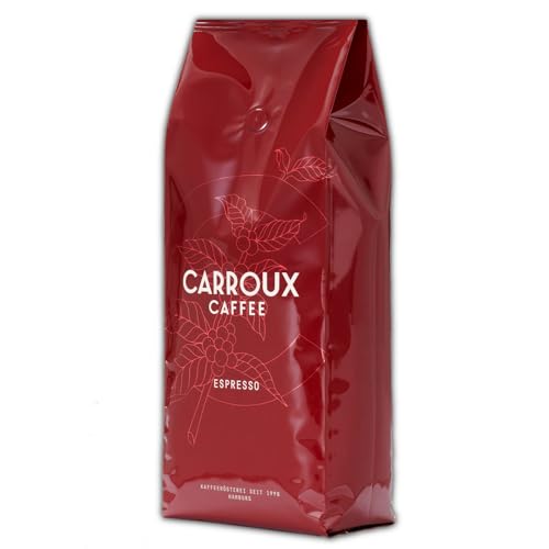 CARROUX Kaffeebohnen Espresso 1kg Pack - Feinster Premium Kaffee - Für Kaffeevollautomat u. Siebträgermaschine - Ganze Bohnen frisch geröstet CARROUX Kaffeebohnen Espresso 1kg Pack - Feinster Premium Kaffee - Für Kaffeevollautomat u. Siebträgermaschine - Ganze Bohnen frisch geröstet von CARROUX