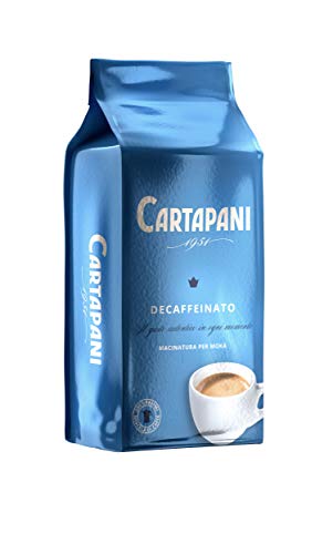 Cartapani 1951 | Entkoffeiniert gemahlen | Cremig und samtig gourmet Kaffee | für Moka | 250g von CARTAPANI 1951