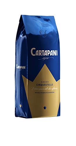 Cartapani 1951 | CINQUESTELLE Kaffeebohnen | hochwertige gourmet Mischung für perfekt Espresso | für Vollautomaten | 1 Kg Pack von CARTAPANI 1951