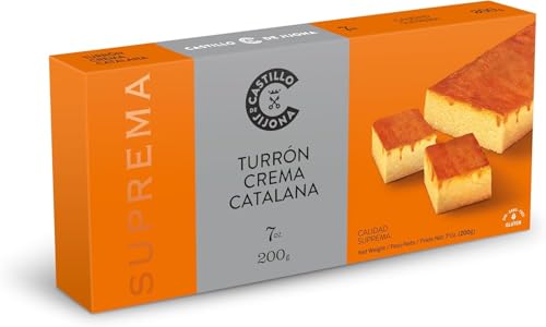 Castillo de Jijona Nougat Crème Catalana, 200 g, Original Nougat, Tradition und Kreativität, glutenfrei, hohe Qualität, 18 Monate Lebensdauer (Jijona) von CASTILLO DE JIJONA
