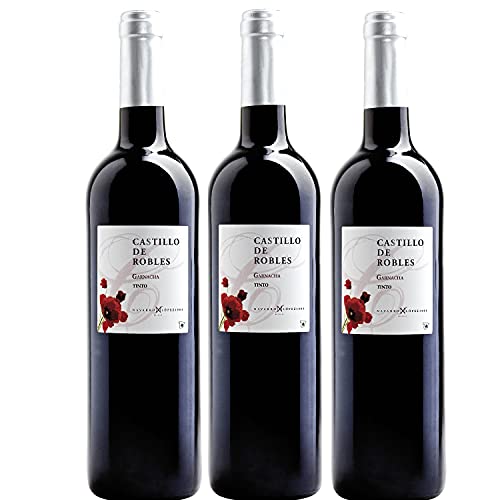 Castillo de Robles Garnacha VDT Castilla Rotwein Wein halbtrocken Spanien (3 Flaschen) von CASTILLO DE ROBLES